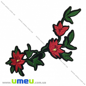 Термоаплікація Квіти червоні, 20х9 см (APL-024617)