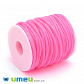 Шнур каучуковый полый, 3 мм, Розовый светлый, 1 м (LEN-040191)