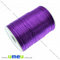 Атласный нейлоновый шнур, 2 мм, Фиолетовый, 1 м (LEN-012729)