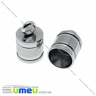 Ковпачок із нержавіючої сталі, 10,5х7 мм, Темне срібло, 1 шт (STL-022906)