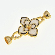 Застёжка, 43х21 мм, Латунь с покрытием 18 kt (ZAM-060886)