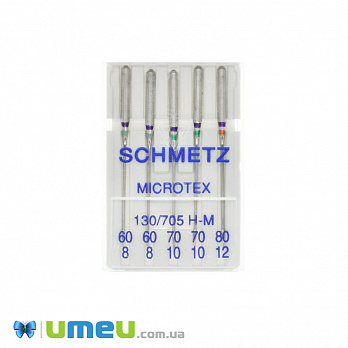 Иглы SCHMETZ MICROTEX ASSORTED для бытовых швейных машин, 5 шт, 1 набор (SEW-043699)