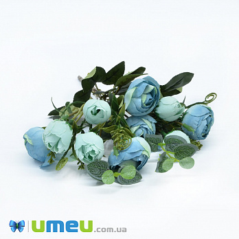 Букет пионов, 30 см, Мятно-голубой, 1 шт (DIF-044729)
