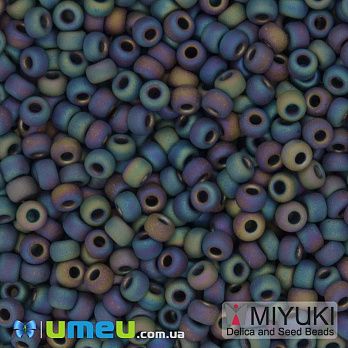 Бісер японський Miyuki круглий RR 11/0 №401FR, Ірис синій матовий (BIS-045592)