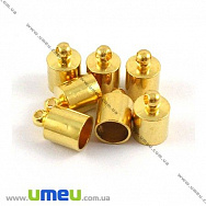 Ковпачок металевий, 10х6 мм, Золото, 1 шт (OBN-007236)