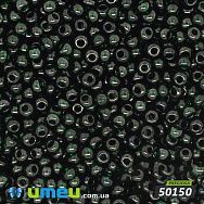Бисер чешский 11/0, №50150, Зеленый темный, Прозрачный (BIS-044456)