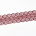 Мереживо тонке, 30 мм, Бордове (LEN-062497)