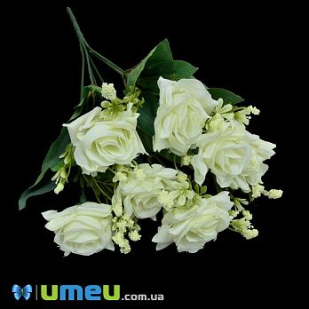 Букет троянд, 33 см, Молочний (DIF-045797)