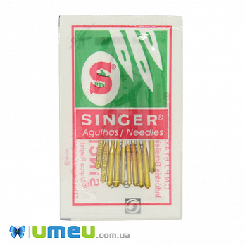 Иглы SINGER универсальные №125/21 для бытовых швейных машин, 10 шт, 1 набор (SEW-043748)
