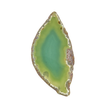 Зріз Агата, Зелений, 89х44 мм (POD-009357)