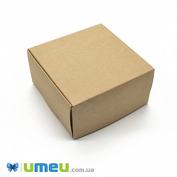 Збірна картонна коробочка Квадратна, 8х8х4 см, Крафт (UPK-042982)
