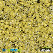Бісер чеський Twin (Твін) №38686, 2,5х5 мм, Жовтий забарвлений, 5 г (BIS-026282)