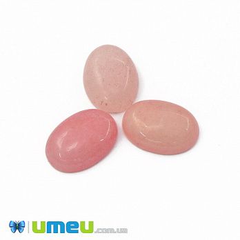 Кабошон нат. камінь Нефрит рожевий, Овал, 18х13 мм (KAB-042016)