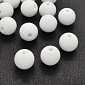 Бусины для сумок ОПТ, Пластиковые, Круглые, 14 мм, Белые (BUS-060803)
