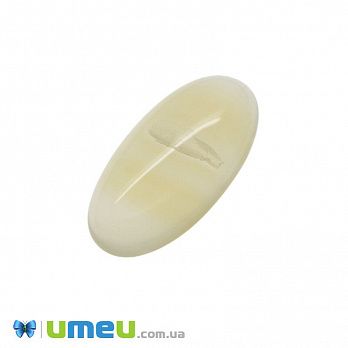 Кабошон нат. камінь Агат сірий (2 сорт), Овал, 30х15 мм (KAB-042745)