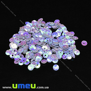 Пайетки Китай круглые граненые, 4 мм, Фиолетовый АВ, 5 г (PAI-031959)
