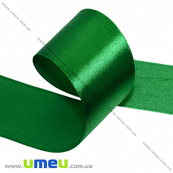 Атласная лента, 40 мм, Зеленая, 1 м (LEN-014952)