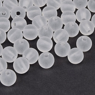 Бусины акриловые матовые, Круглые, 8 мм, Белые (BUS-059759)