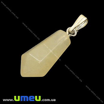 Подвеска из натурального камня, Кварц желтый, 25х7 мм, 1 шт (POD-014266)