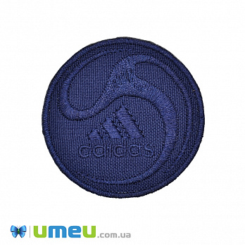 Термоаппликация Adidas, 5 см, Синяя, 1 шт (APL-038229)