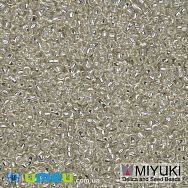 Бісер японський Miyuki круглий RR 15/0 №1, Сріблястий, 5 г (BIS-045858)