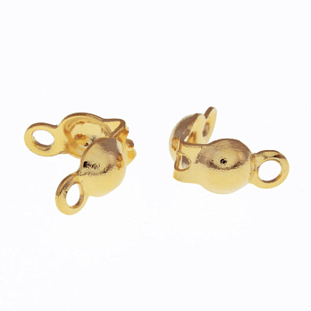 Калоти з нержавіючої сталі, 6х3 мм, Золото (STL-056204)