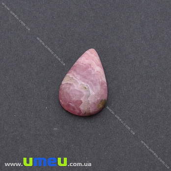 Кабошон нат. камінь Родохрозит, Крапля, 20,3х13,3 мм (KAB-036158)