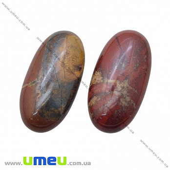 Кабошон нат. камінь Яшма, Овал, 30х15 мм (KAB-035271)