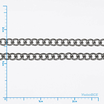 Цепь, Темное серебро, 2,7х2 мм, 1 м (ZEP-056064)