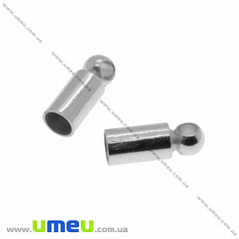 Ковпачок металевий, 8х3 мм, Темне срібло (OBN-017600)