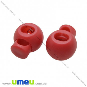 Фиксатор для шнура пластиковый на 1 отверстие, 22х18х13,5 мм, Красный, 1 шт (SEW-035953)