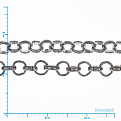 Цепь, Темное серебро, 3,3 мм, 1 м (ZEP-056059)