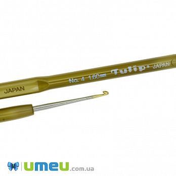 Крючок для вязания стальной с пластиковой ручкой Tulip (Япония), 1,6 мм, 1 шт (YAR-038458)