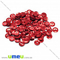 Пайетки Китай круглые граненые, 6,5 мм, Красные, 5 г (PAI-013128)