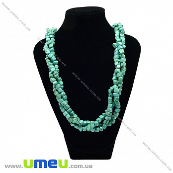 [Архів] Намиста з натурального каменю Джгут Бірюза (син.) Зелена, 55 см (BUS-028715)