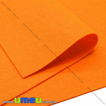 Фетр м'який 1,3 мм, 30х30 см, 549 Помаранчевий (FLT-034193)