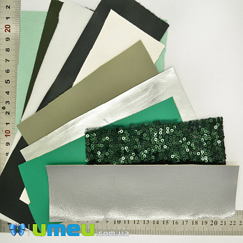Набор тканей, Серебристо-зеленый, 1 набор (LTH-042056)