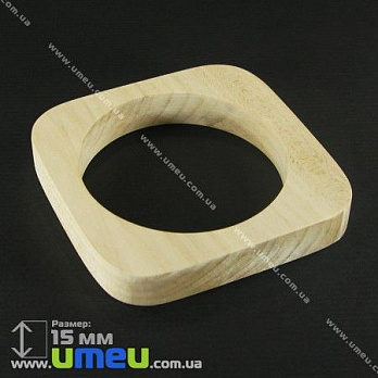 Дерев'яний браслет Тетія, 15 мм, Липа (DEC-001755)
