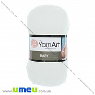 Пряжа YarnArt Baby 50 г, 150 м, Біла 501, 1 моток (YAR-025245)