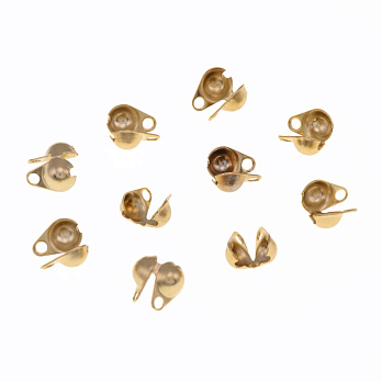 Калоти з нержавіючої сталі, 6х4 мм, Покриття 18 kt (STL-056205)