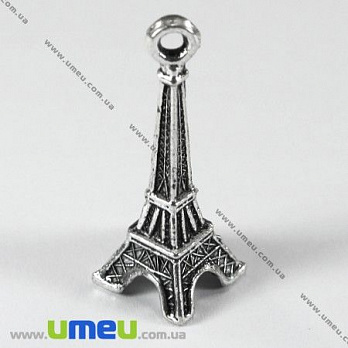 [Архів] Підвіска металева Ейфелева вежа, Античне срібло, 30х11х11 мм (POD-003333)