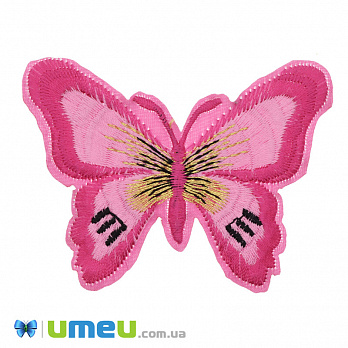 Термоаппликация Бабочка, 7,5х5,5 см, Розовая, 1 шт (APL-042289)