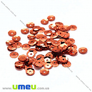 Пайетки Китай круглые граненые, 4 мм, Терракотовые (PAI-031948)