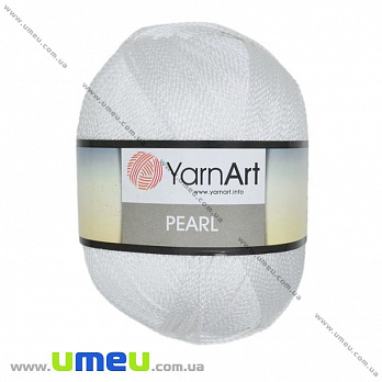 Пряжа YarnArt Pearl 90 г, 270 м, Белая 106, 1 моток (YAR-025330)