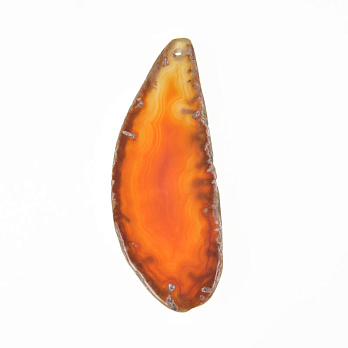 Зріз Агата, Червоно-коричневий, 74х28 мм (POD-022129)