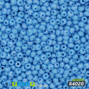 Бісер чеський №570 / 64020, Блакитний, Перламутровий, 10/0 (BIS-036561)