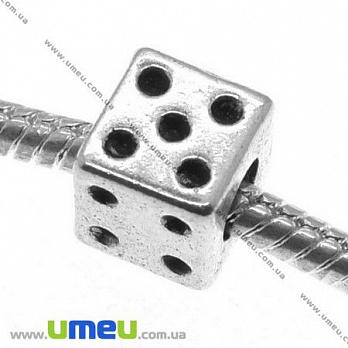 [Архів] Намистина PANDORA мет. Кістки, 8,5х8,5 мм, Античне срібло (BUS-007488)