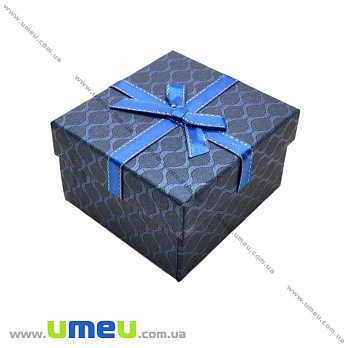 Коробочка подарочная с подушечкой, 9х8х5,5 см, Синяя, 1 шт (UPK-019065)