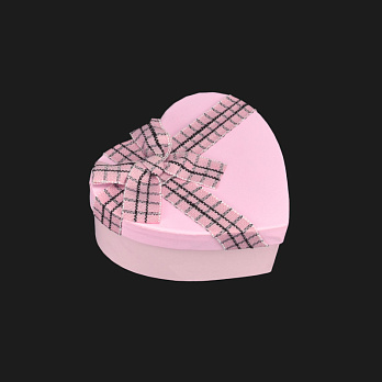 Подарункова коробка Серце, 16х14х6 см, Рожева (UPK-060624)