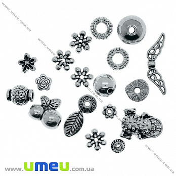 Намистина мет. Мікс, Античне срібло (BUS-002992)